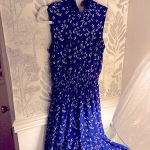 Nanette Lepore Blue and White Dress Size 6 to 7